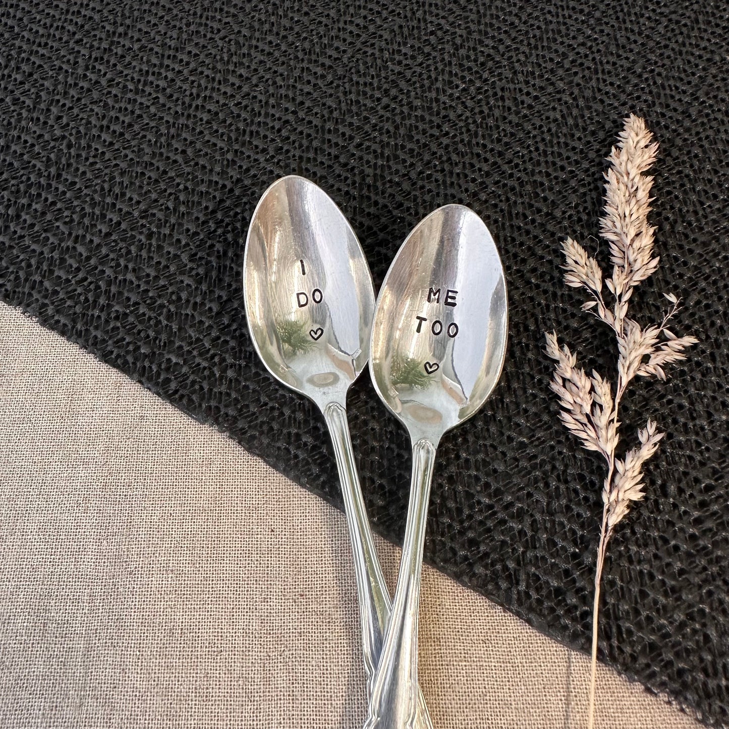 Personalised  Wedding Teaspoons - Set of Two