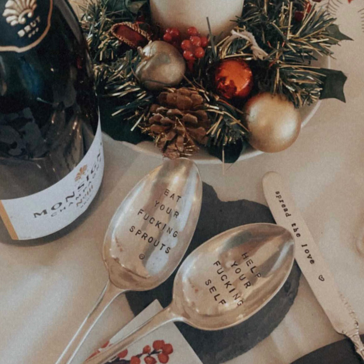 Help Your Fucking Self - Vintage Serving Spoon