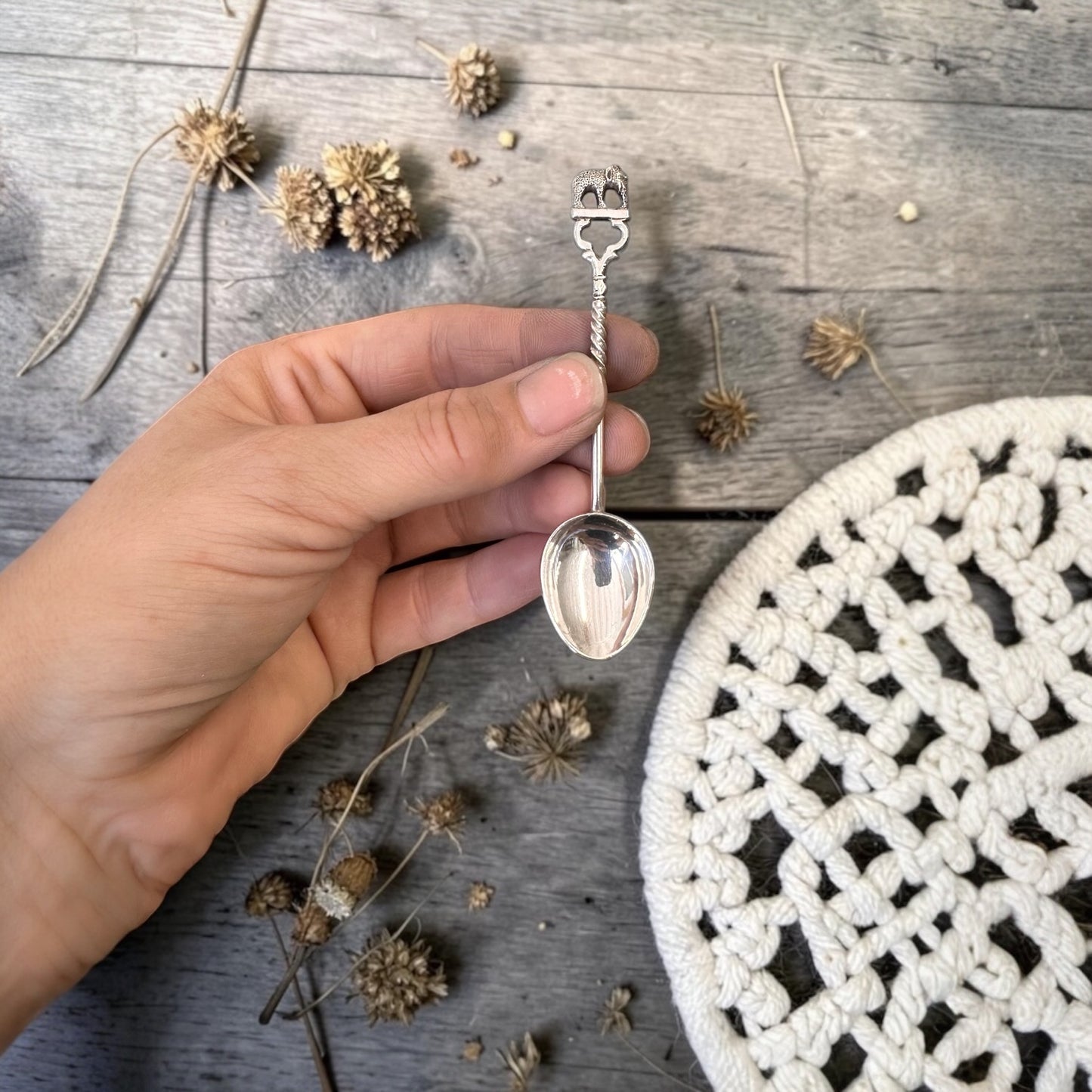Ready to Personalise | Vintage Elephant Coffee Spoon
