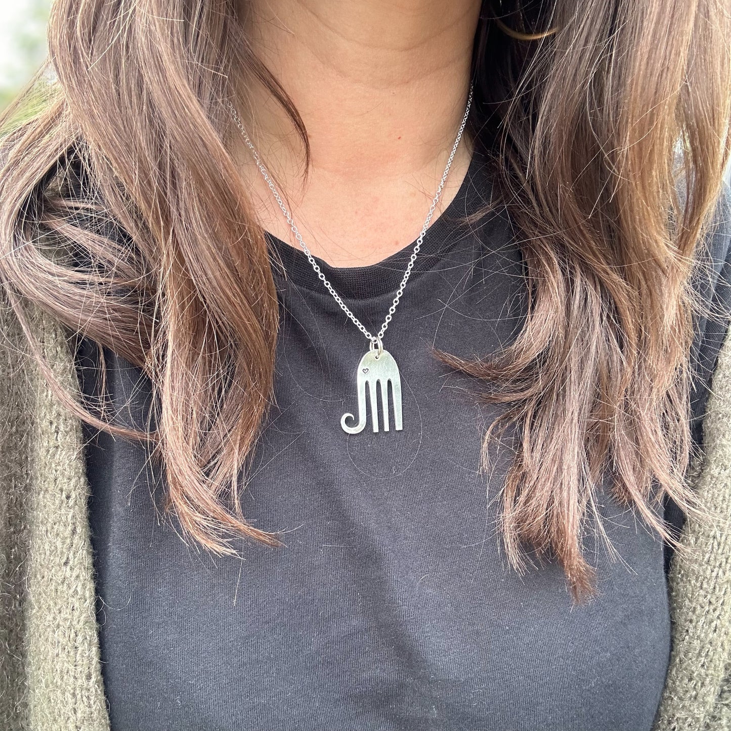 Elefork Necklace - Sterling Silver