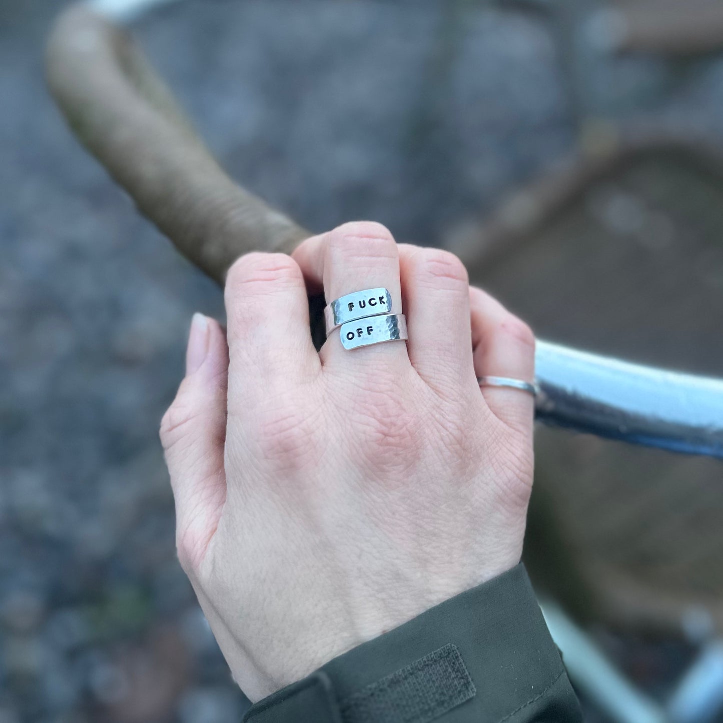 FUCK OFF - Adjustable Affirmation Ring