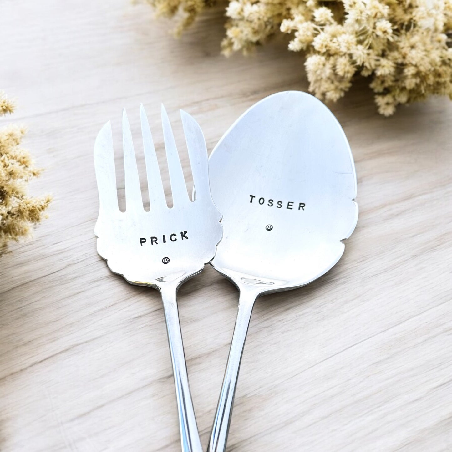Personalised Vintage Fork & Spoon Serving Set