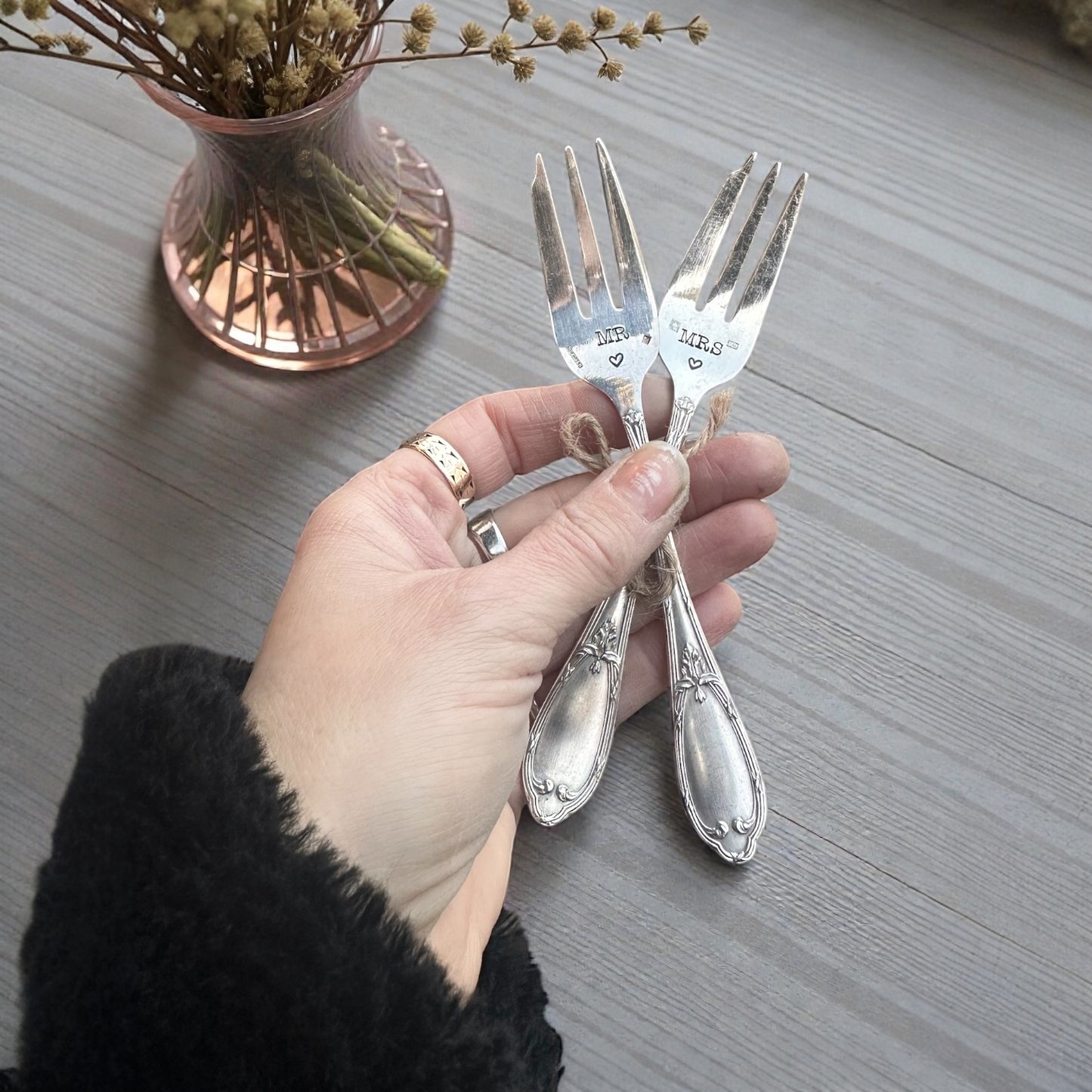 Pre-order MR & MRS Cake Forks - Set of Two