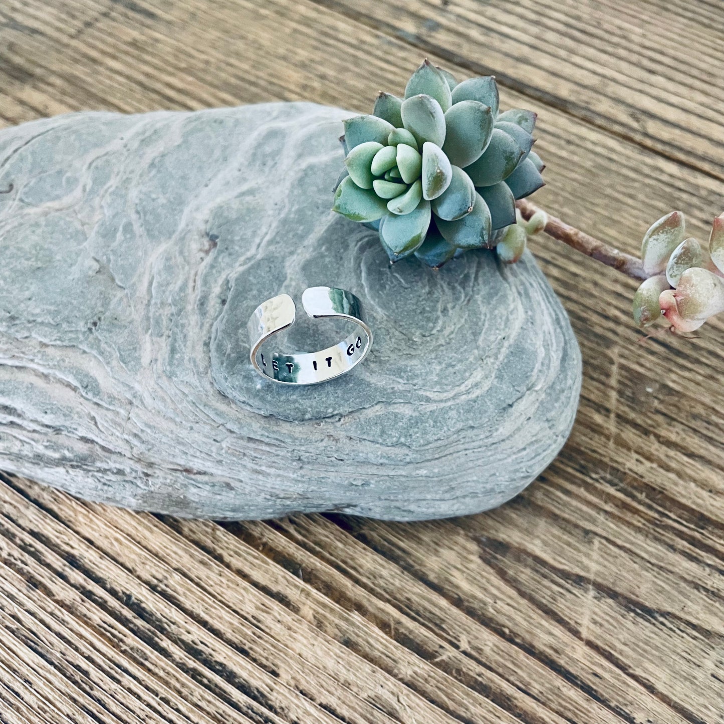 Chin up, tits out - Sterling Silver Hidden Message Ring