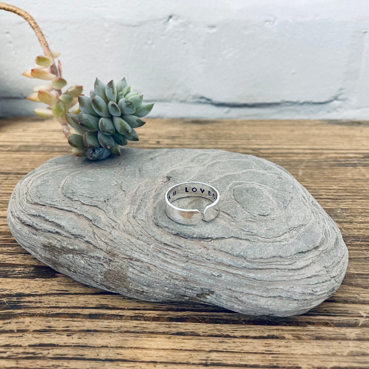 I Am Loved - Sterling Silver Hidden Message Ring