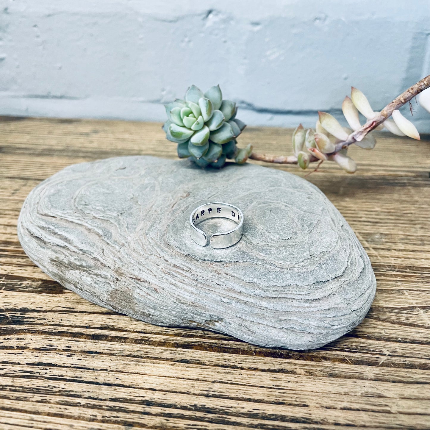 Carpe Diem - Sterling Silver Hidden Message Ring