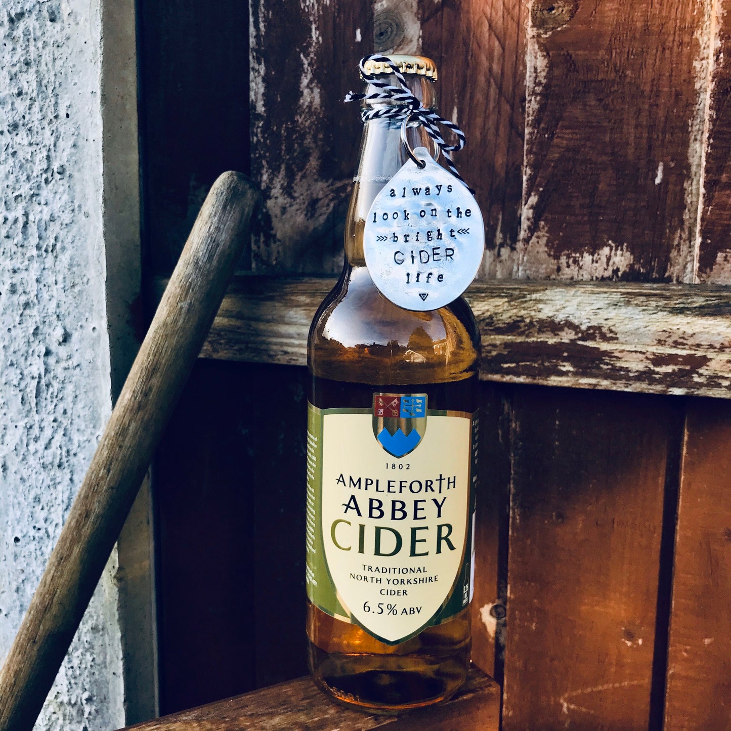 Always Look on the Bright CIDER Life - Vintage Spoon Keyring