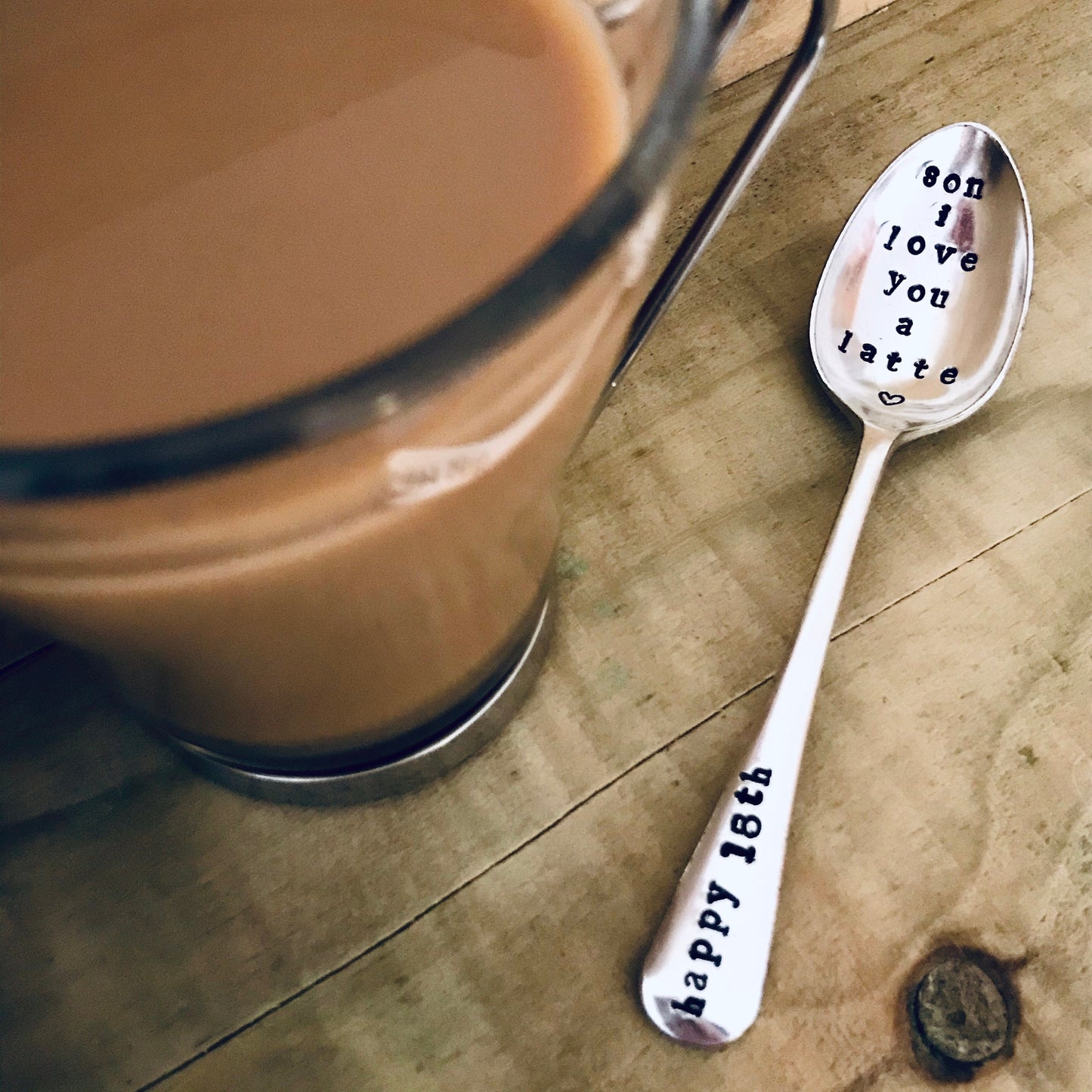 Personalised Silver Plated Vintage Teaspoon | Hand-Stamped Custom Message | Ornate or Plain Handle