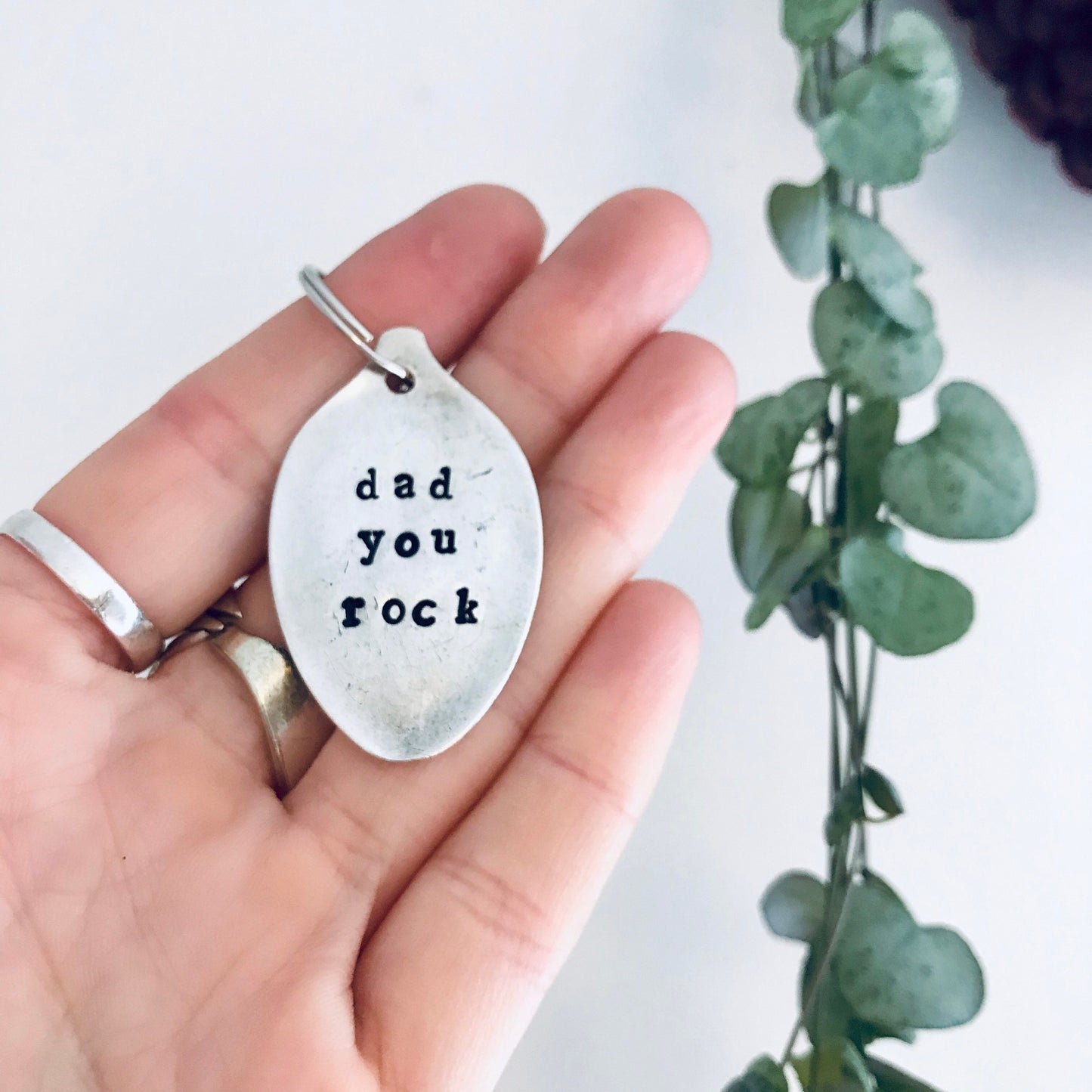 Dad You Rock - Vintage Spoon Keyring