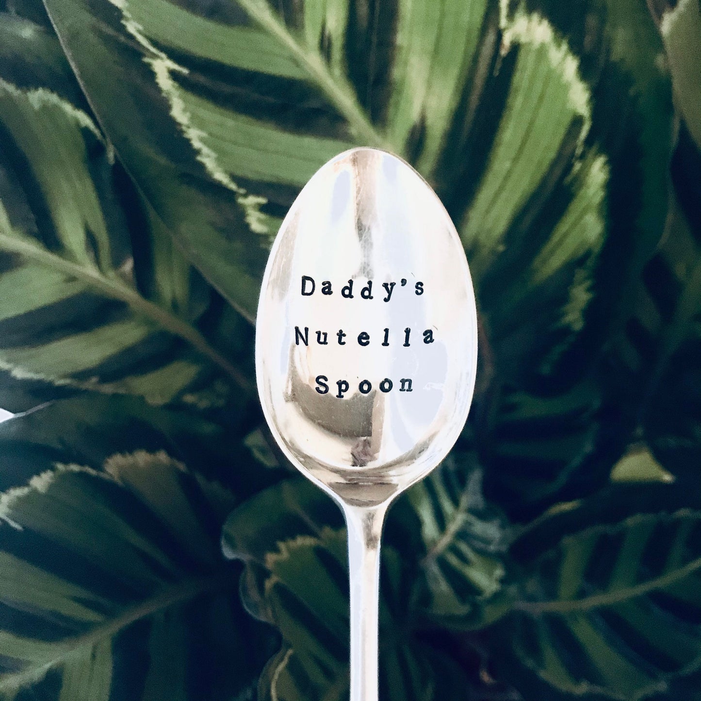 Personalised Nutella Stamped Vintage Dessert Spoon