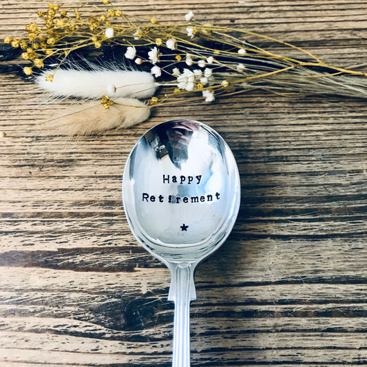 Happy Retirement - Vintage Soup Spoon