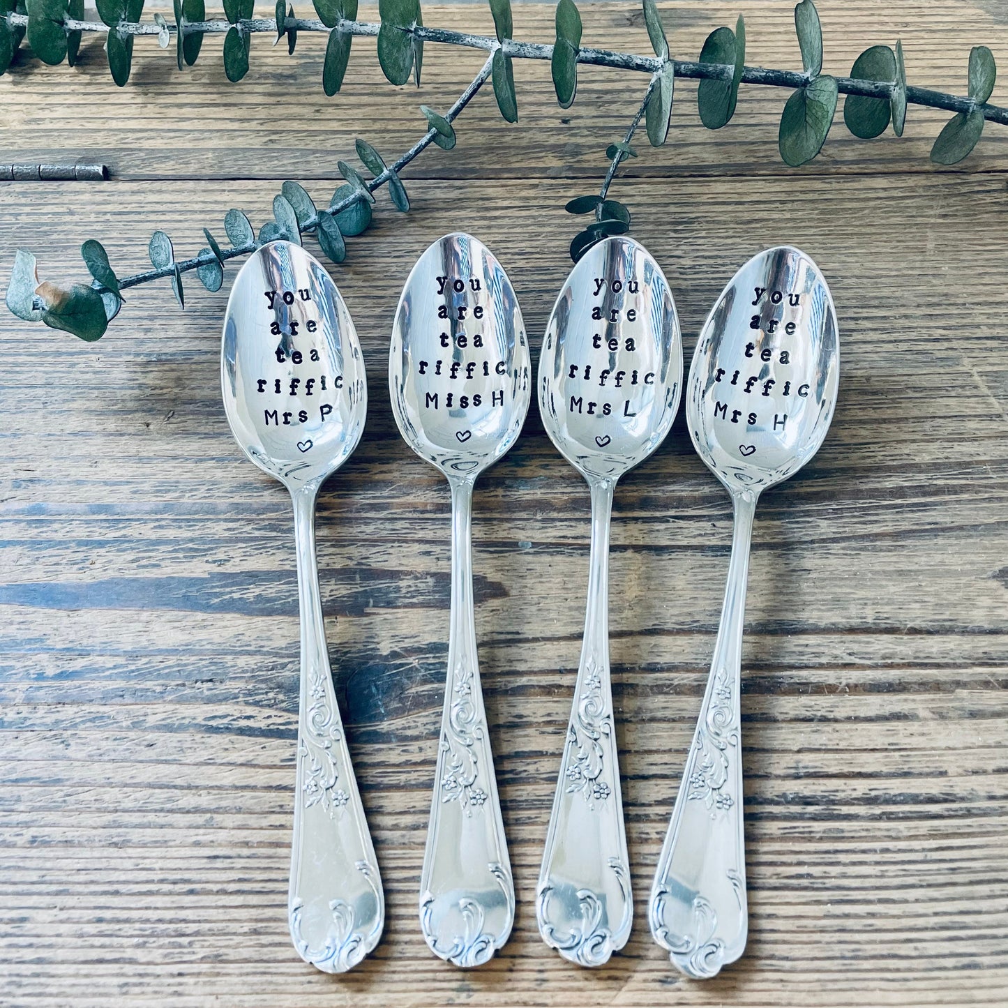 Personalised Teacher Gift 'You Are Tea Riffic' Vintage Teaspoon