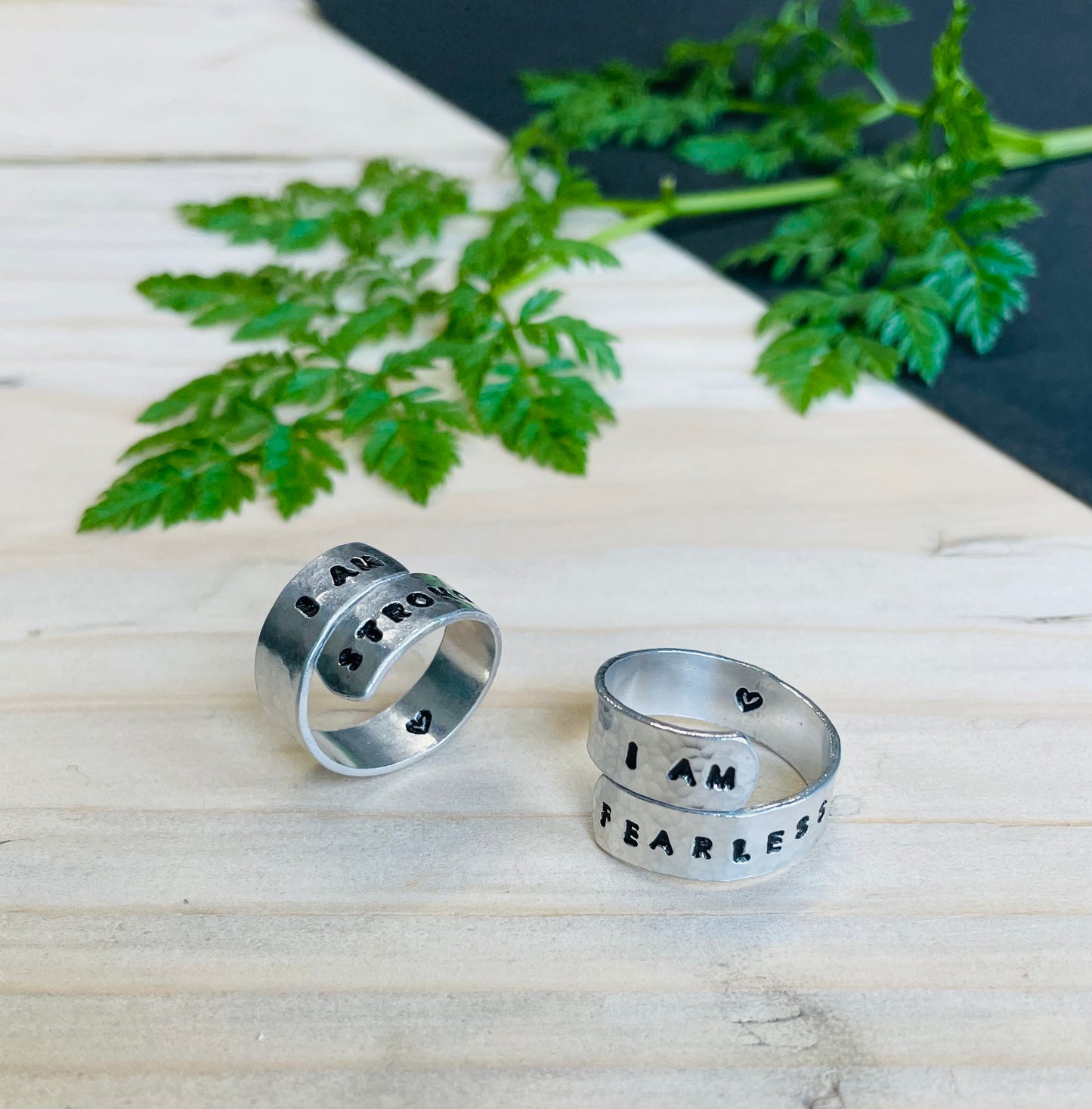 I am Strong- Adjustable Affirmation Ring