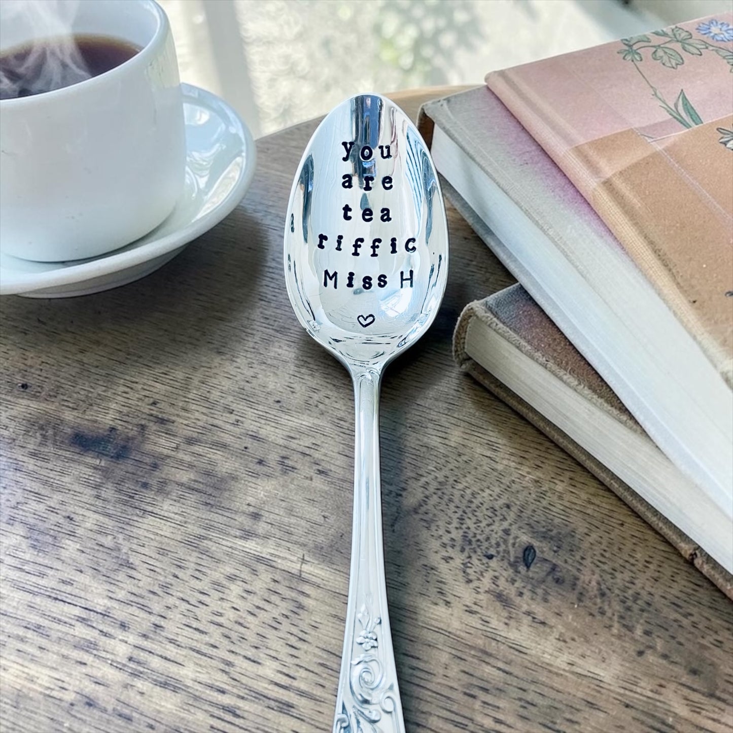 Personalised Teacher Gift  'You Are Tea Riffic' Vintage Teaspoon