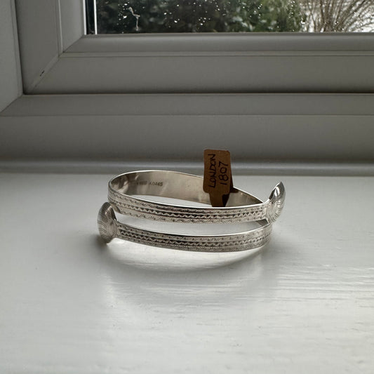 Sterling Silver London 1807 Sugar Tong Bangle (A0445)