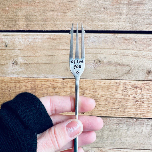 Olive you - Vintage Pickle Fork