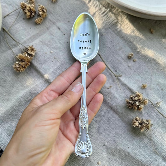 Dad’s Cereal Spoon - Vintage Dessert Spoon