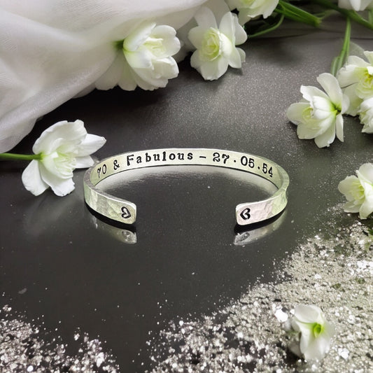 Personalised Silver Cuff Bracelet