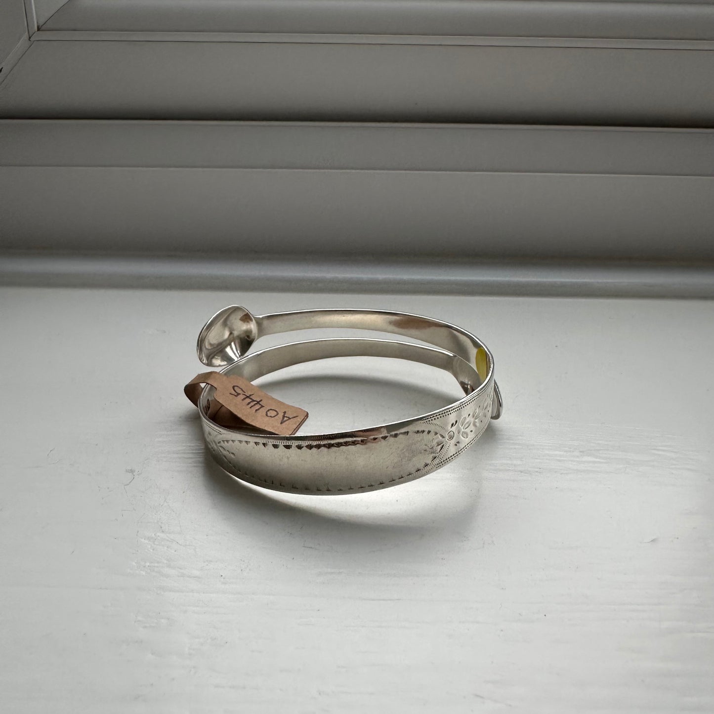 Sterling Silver London 1807 Sugar Tong Bangle (A0445)