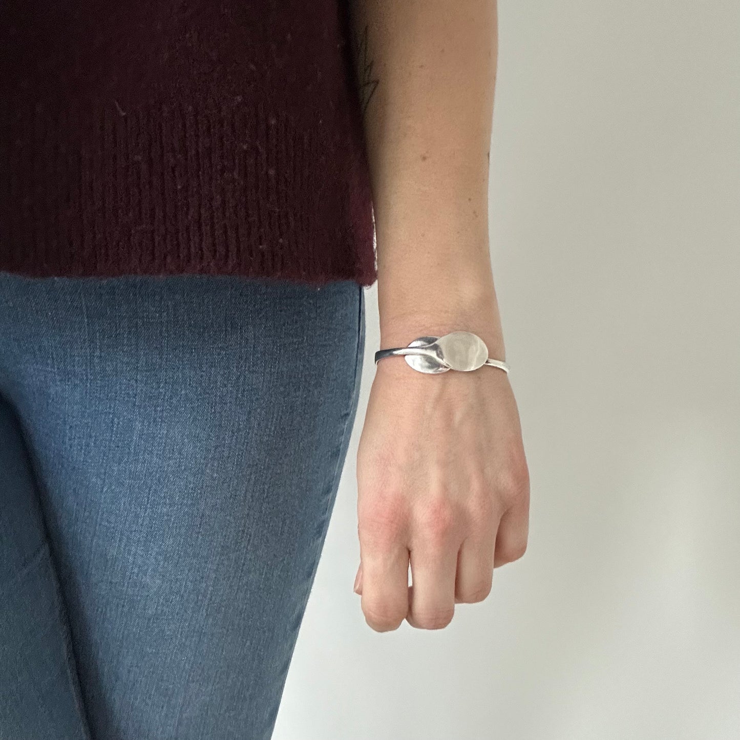 Sterling Silver Sheffield 1903 Sugar Tong Bangle (A0431)