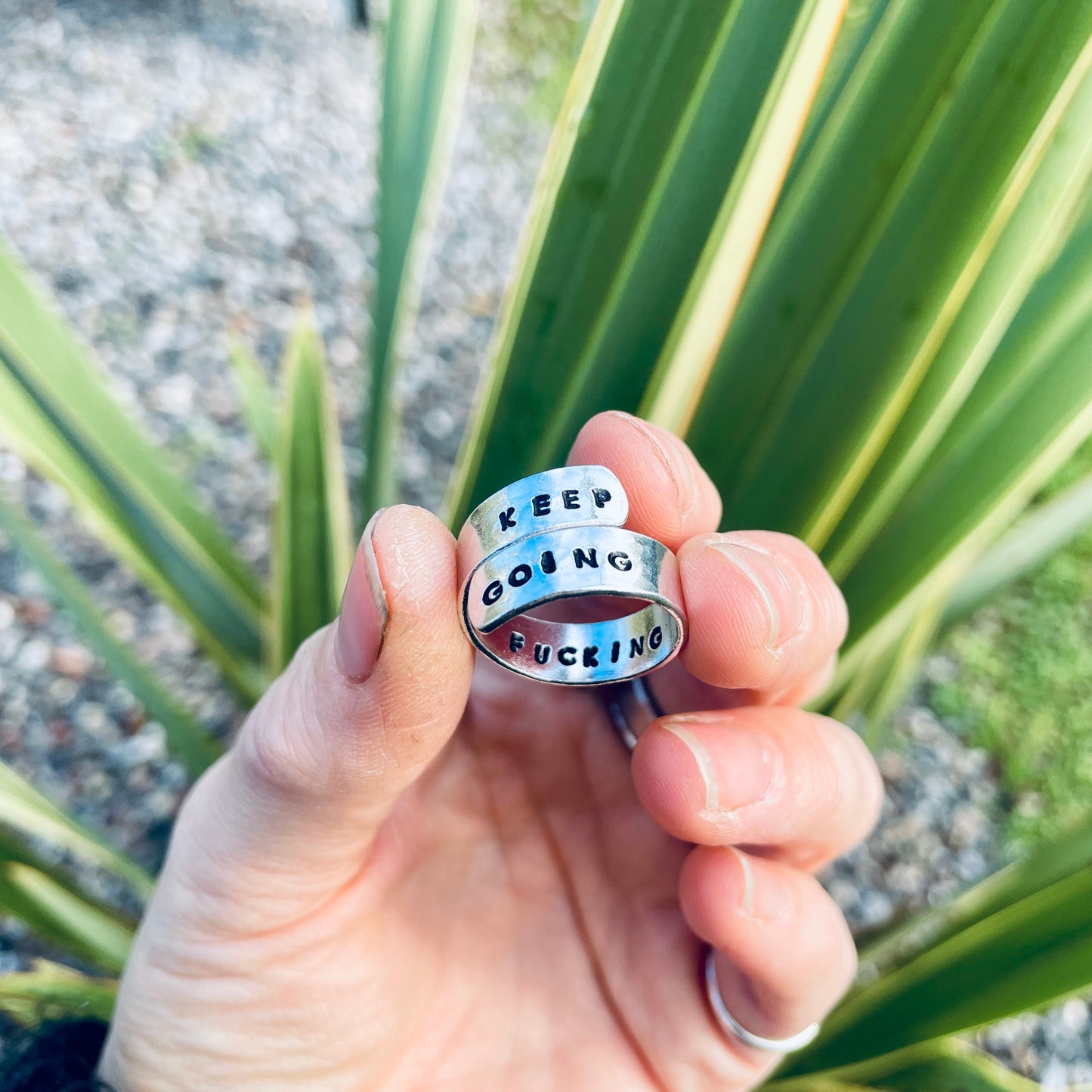 Keep Fucking Going - Adjustable Affirmation Ring