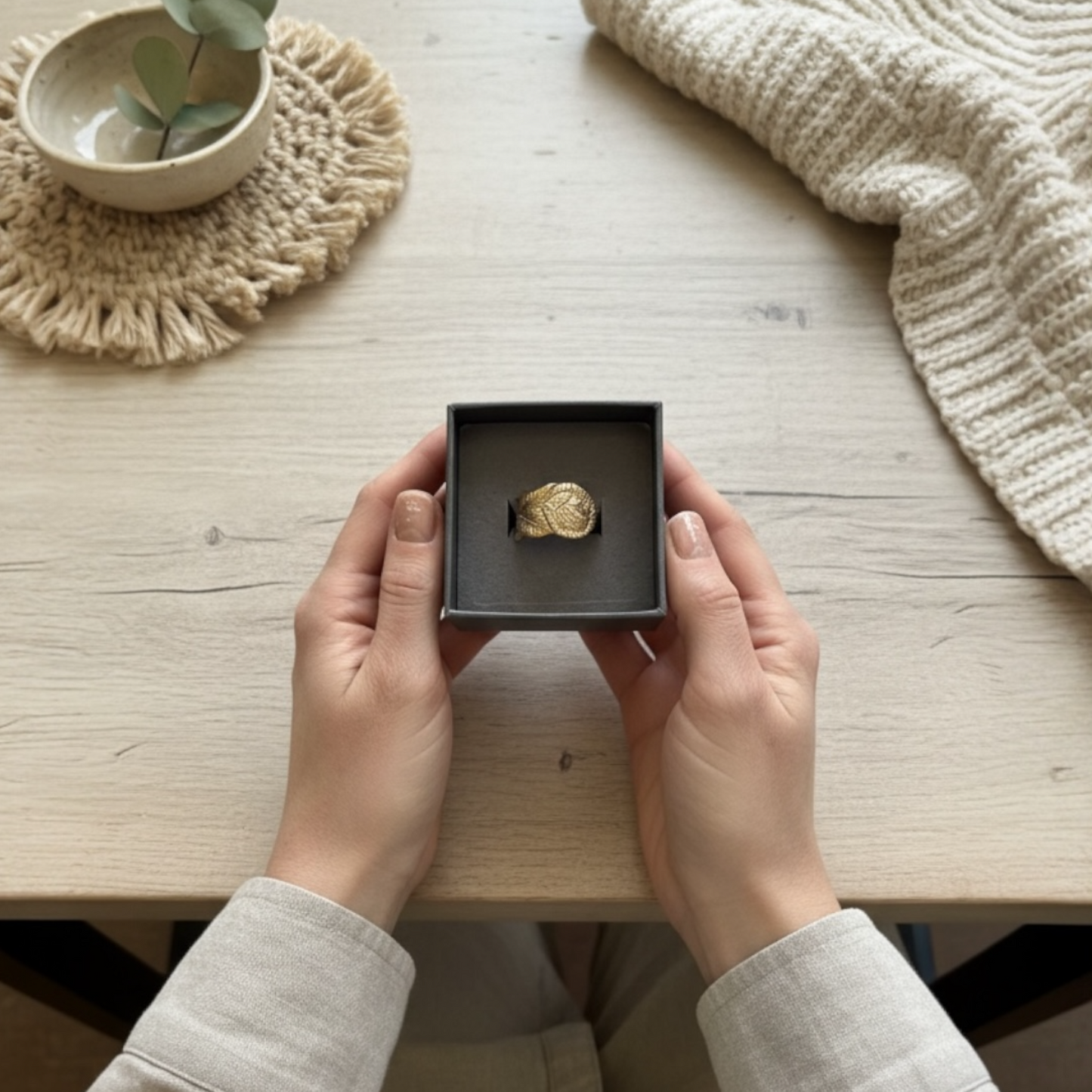 Gold Rose Spoon Ring - Stainless Steel