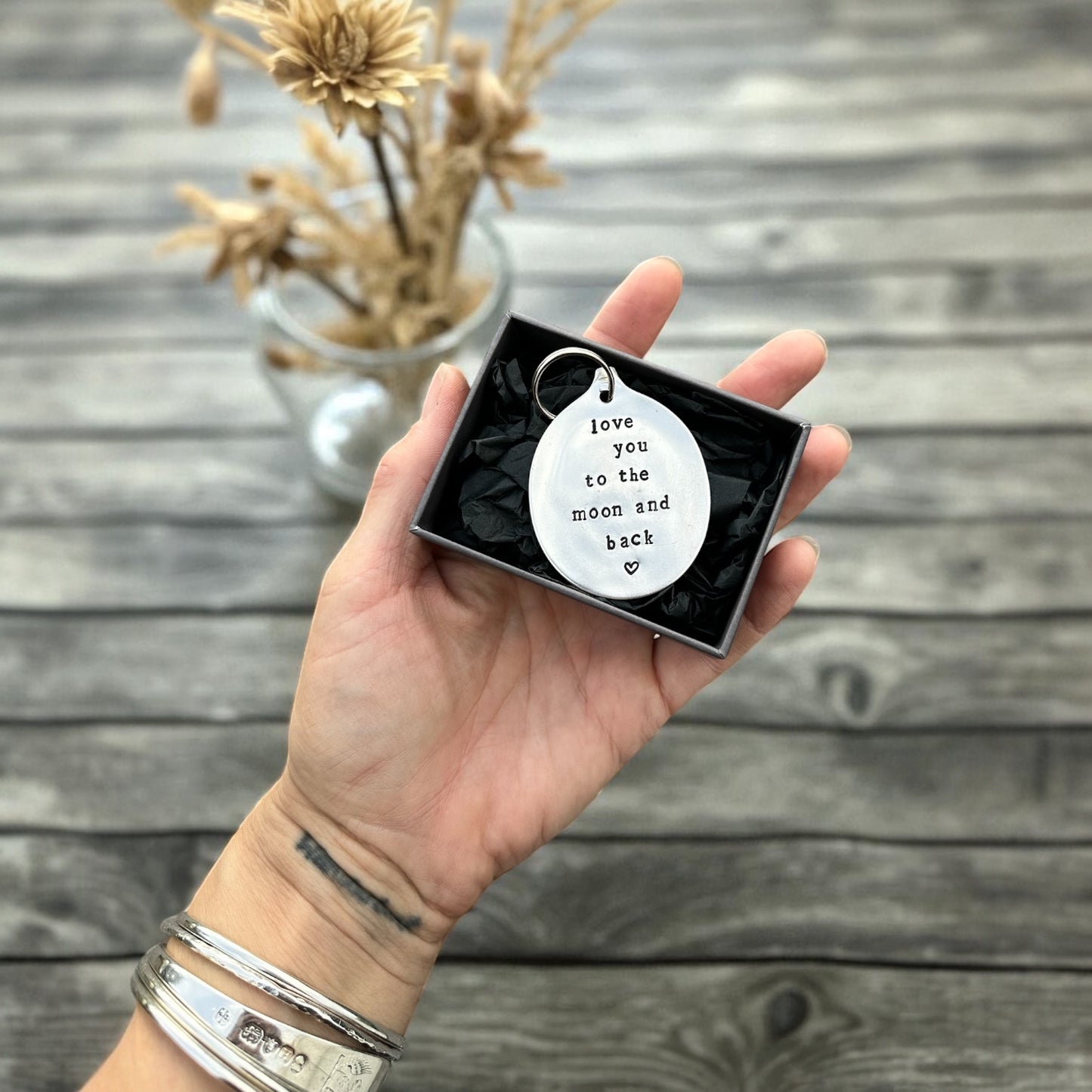 Love You to The Moon and Back - Vintage Spoon Keyring