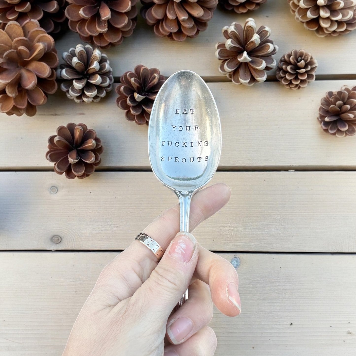 Eat Your Fucking Sprouts - Vintage Serving Spoon