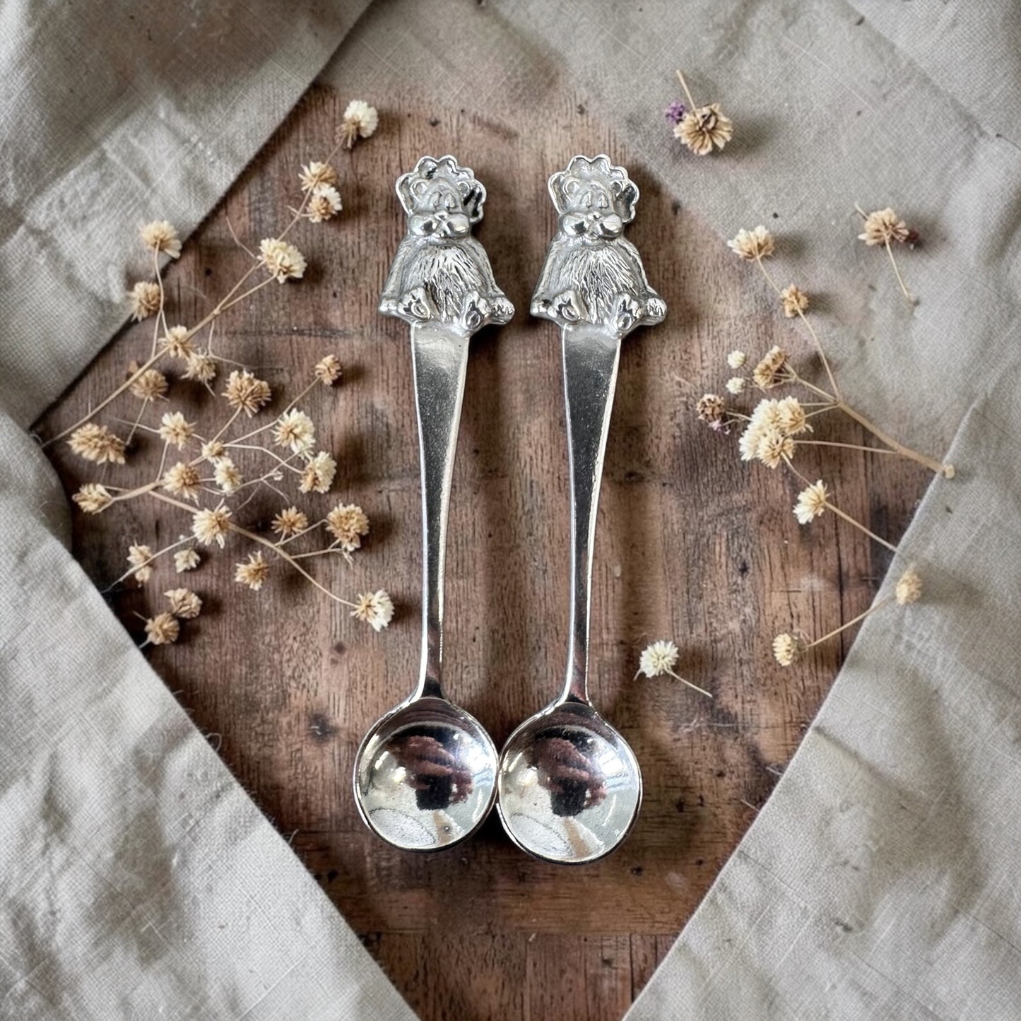 Ready to Personalise | Silver Teddy Bear Salt Spoon