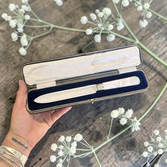 Ready to Personalise | Mother-of-Pearl Handled Knife in original box