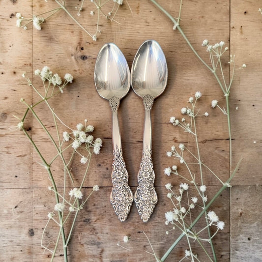 Ready to Personalise | Floral Teaspoons - Set of Two