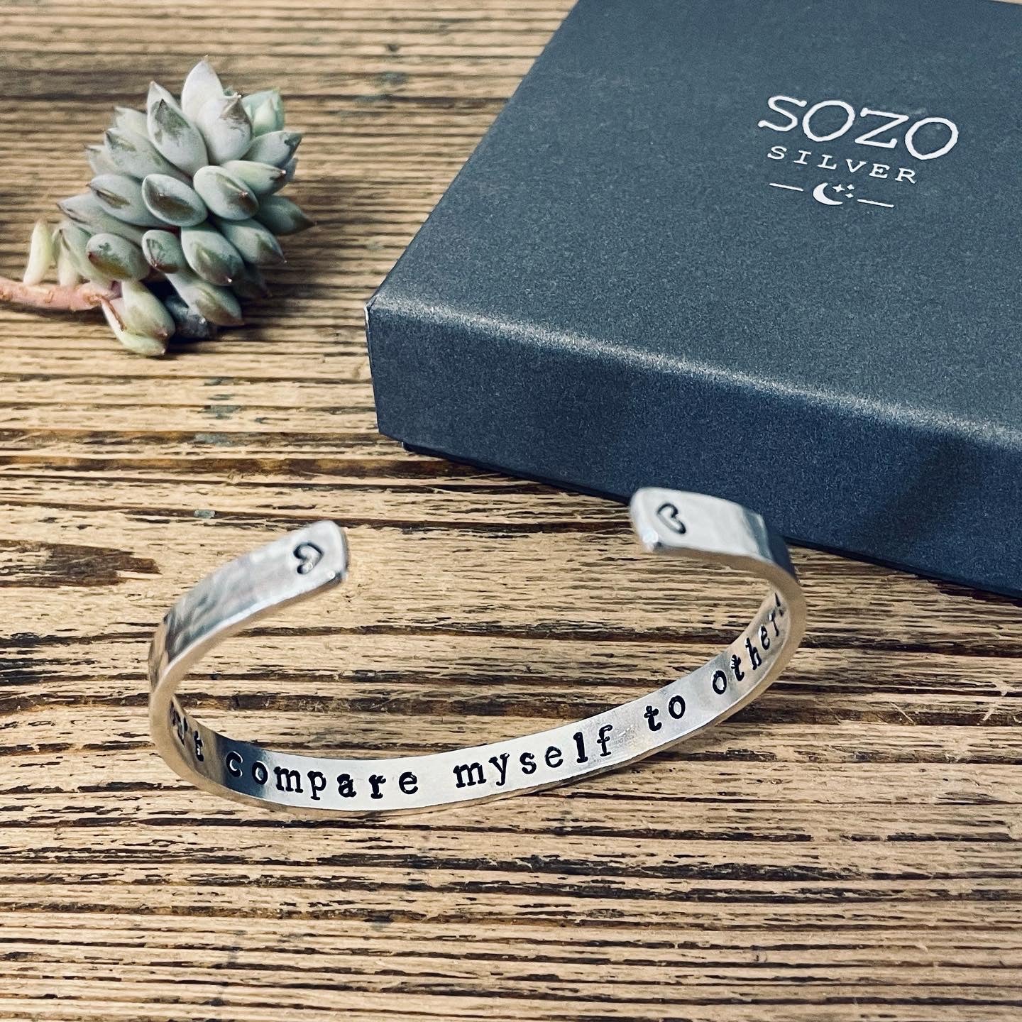 Personalised Silver Cuff Bracelet