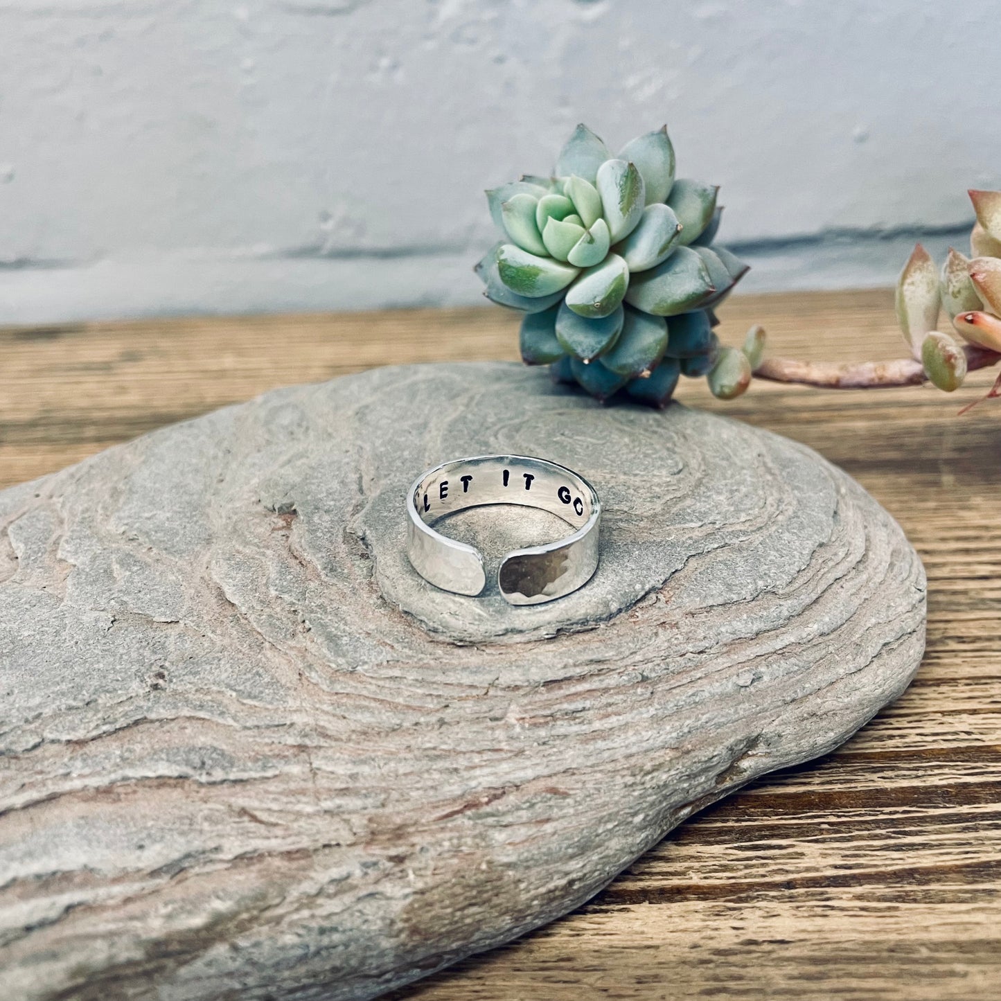 Chin up, tits out - Sterling Silver Hidden Message Ring