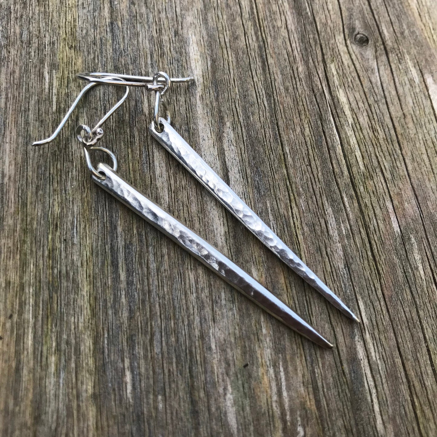 Vintage Fork Tine Earrings - Hammered