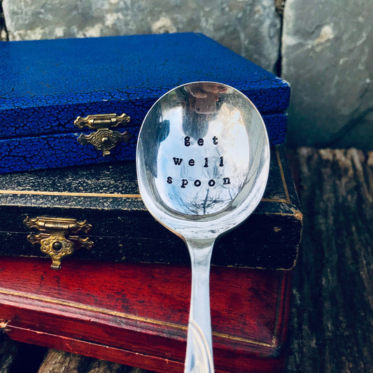 Get Well Spoon -  Vintage Soup Spoon