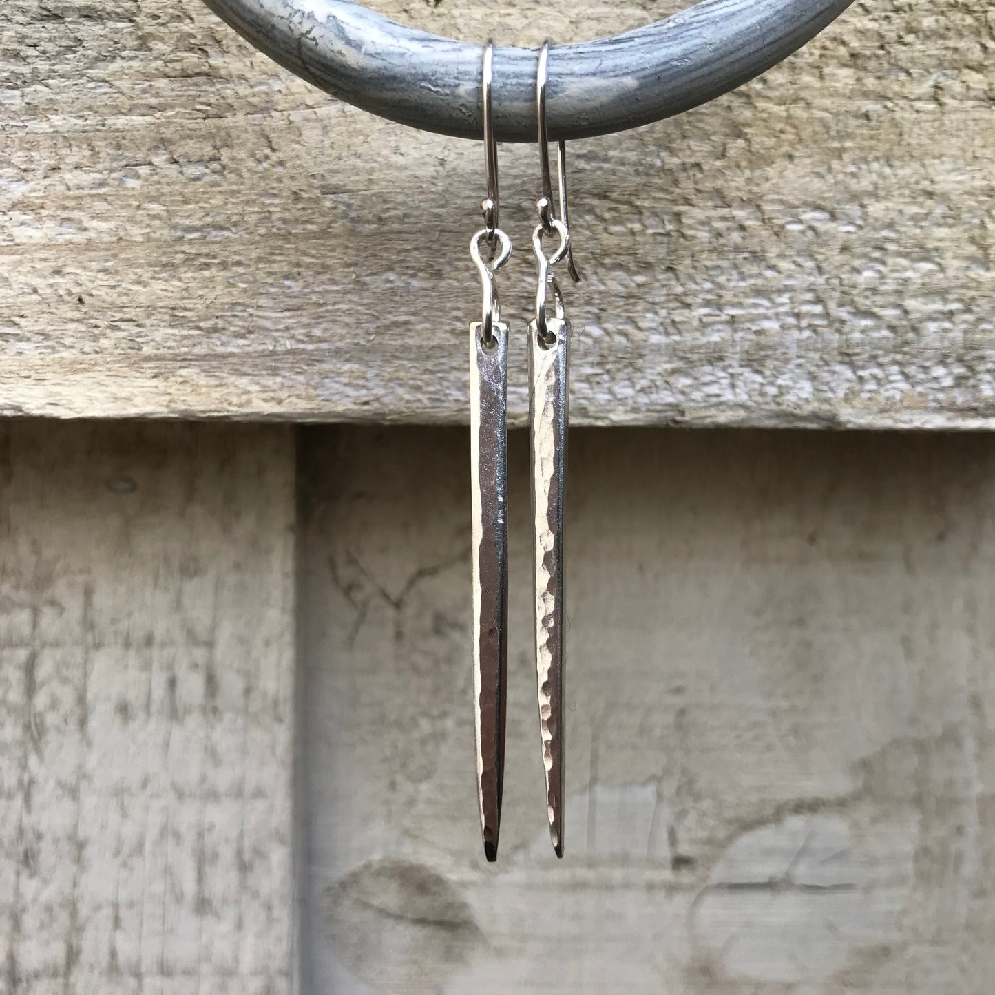 Vintage Fork Tine Earrings - Hammered
