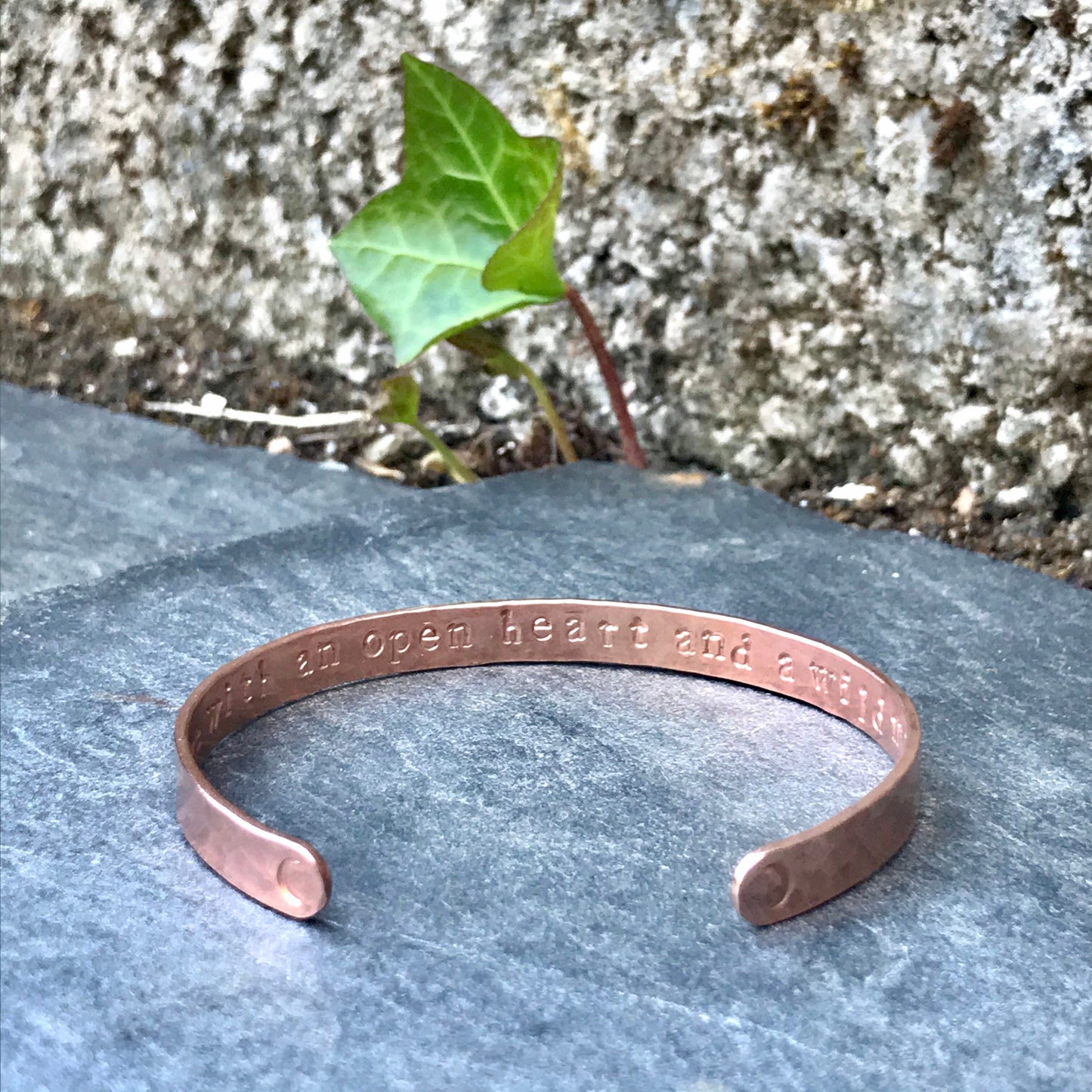 Personalised Copper Affirmation Band