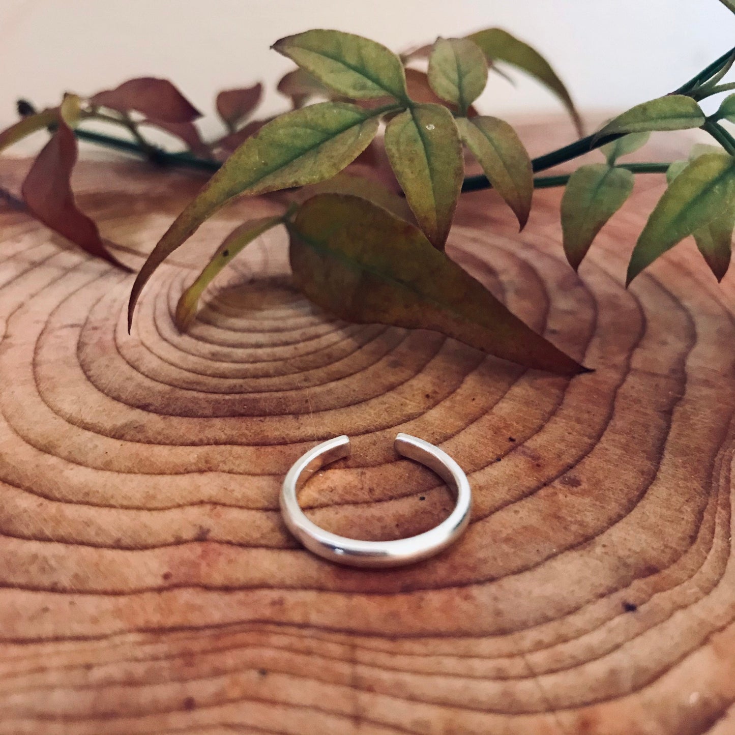 Toe Ring - Sterling Silver - Adjustable - Hammered