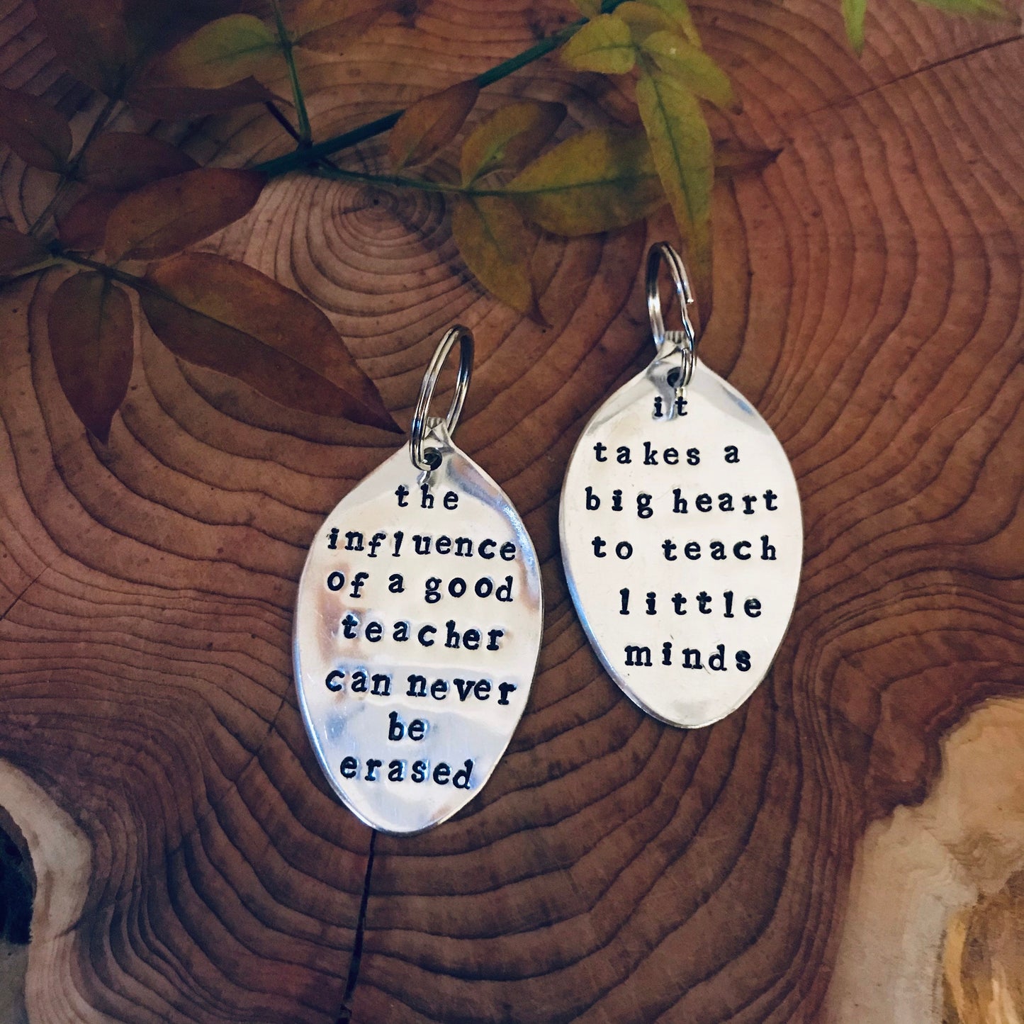 The influence of a Good Teacher Can Never Be Erased - Vintage Spoon Keyring