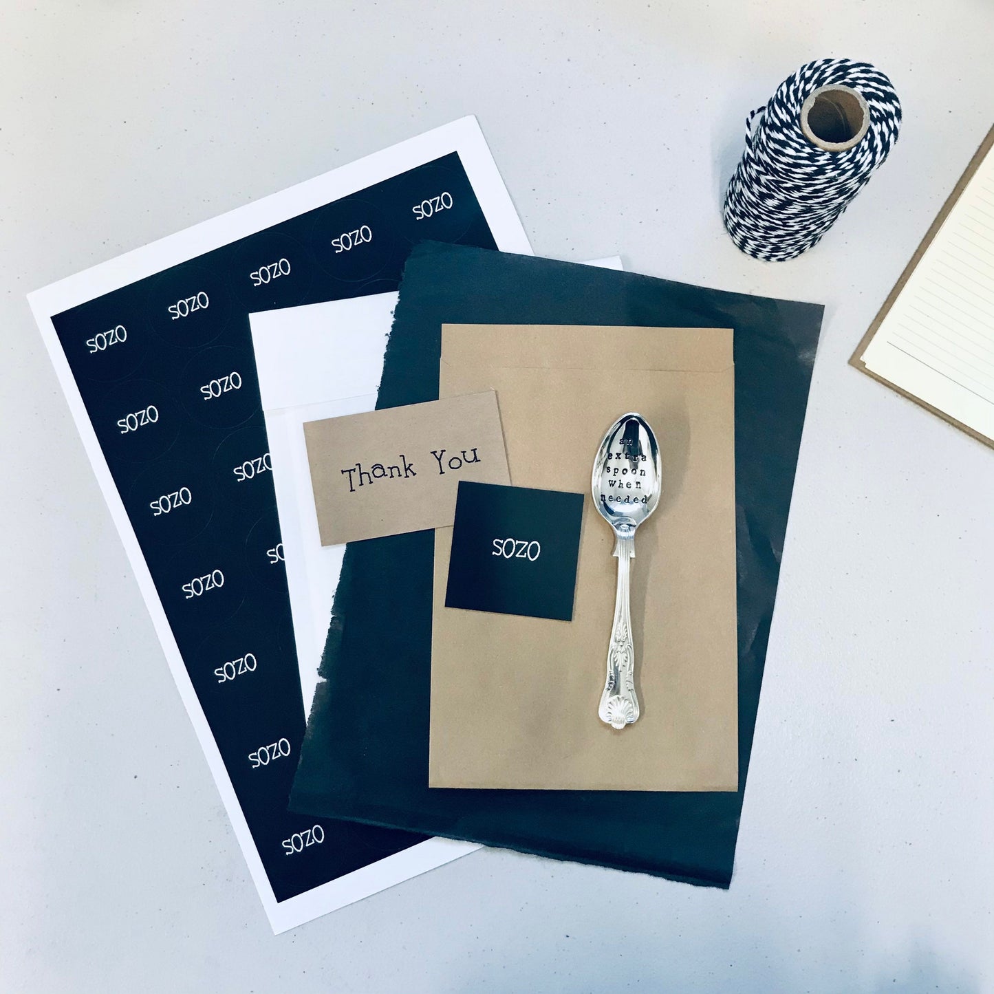 Prebolus- Diabetes reminder - Hand Stamped Vintage Desert Spoon- SOZO Silver