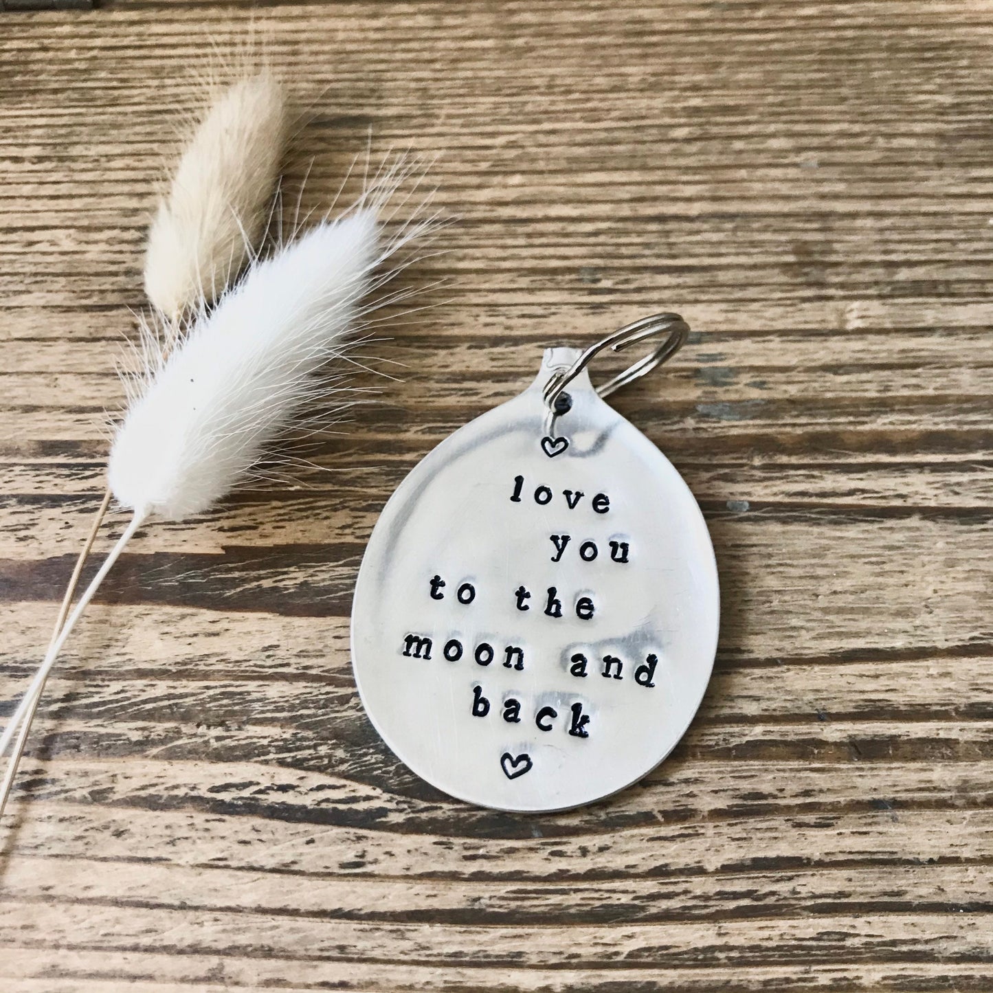 Love You to The Moon and Back - Vintage Spoon Keyring