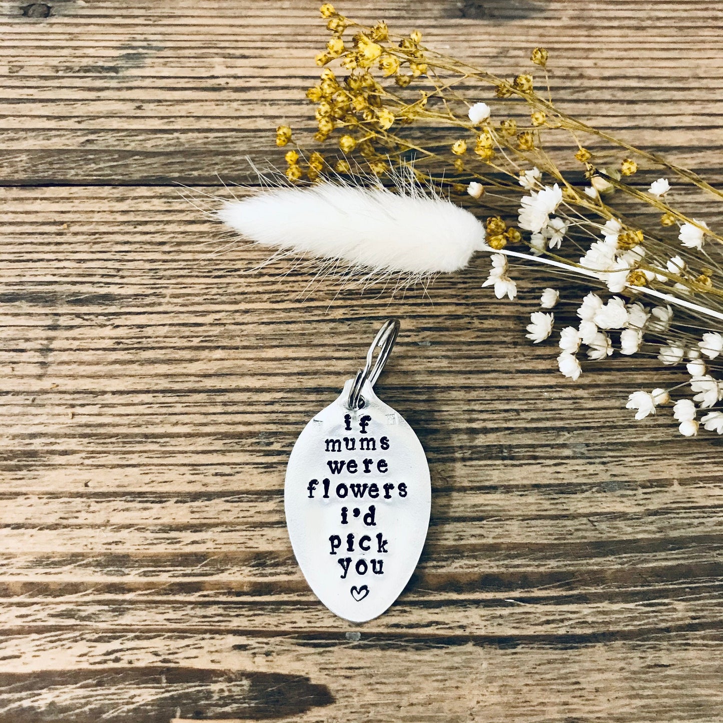 If Mums Were Flowers I’d Pick You - Vintage Spoon Keyring