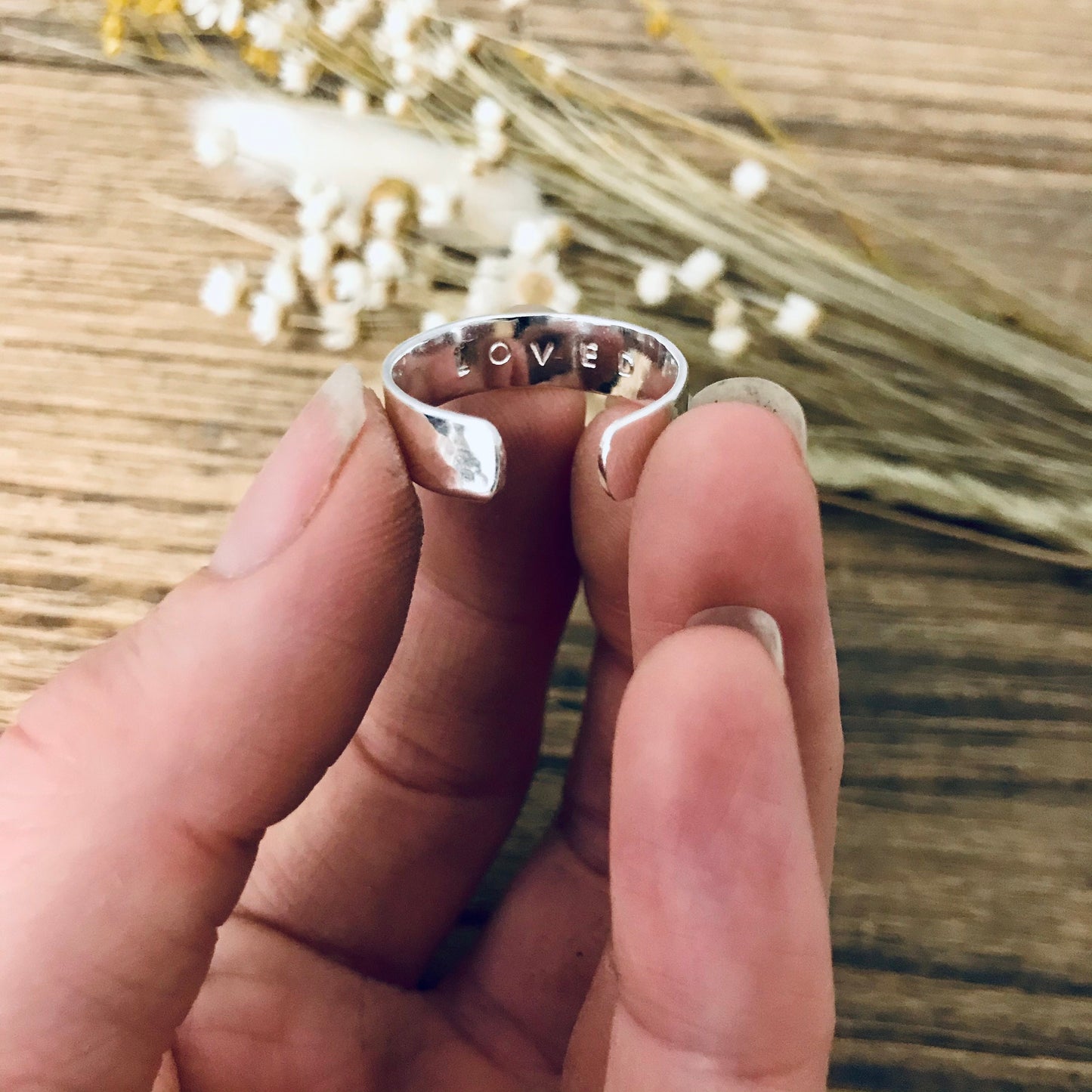 Personalised Sterling Silver Hidden Message Ring