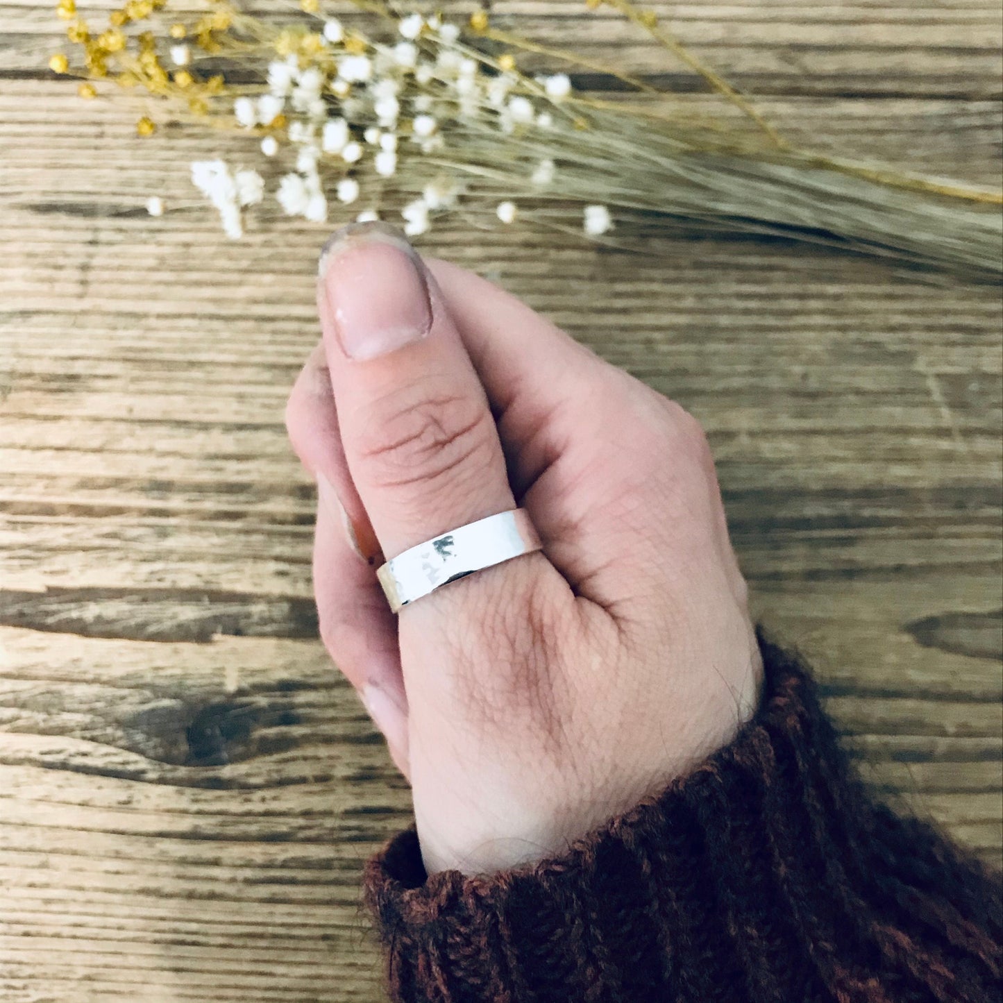 Personalised Sterling Silver Hidden Message Ring