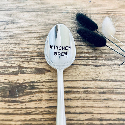 Witches Brew - Stamped spoon - Vintage spoon - Coffee lover- Tea lover - SOZO Silver