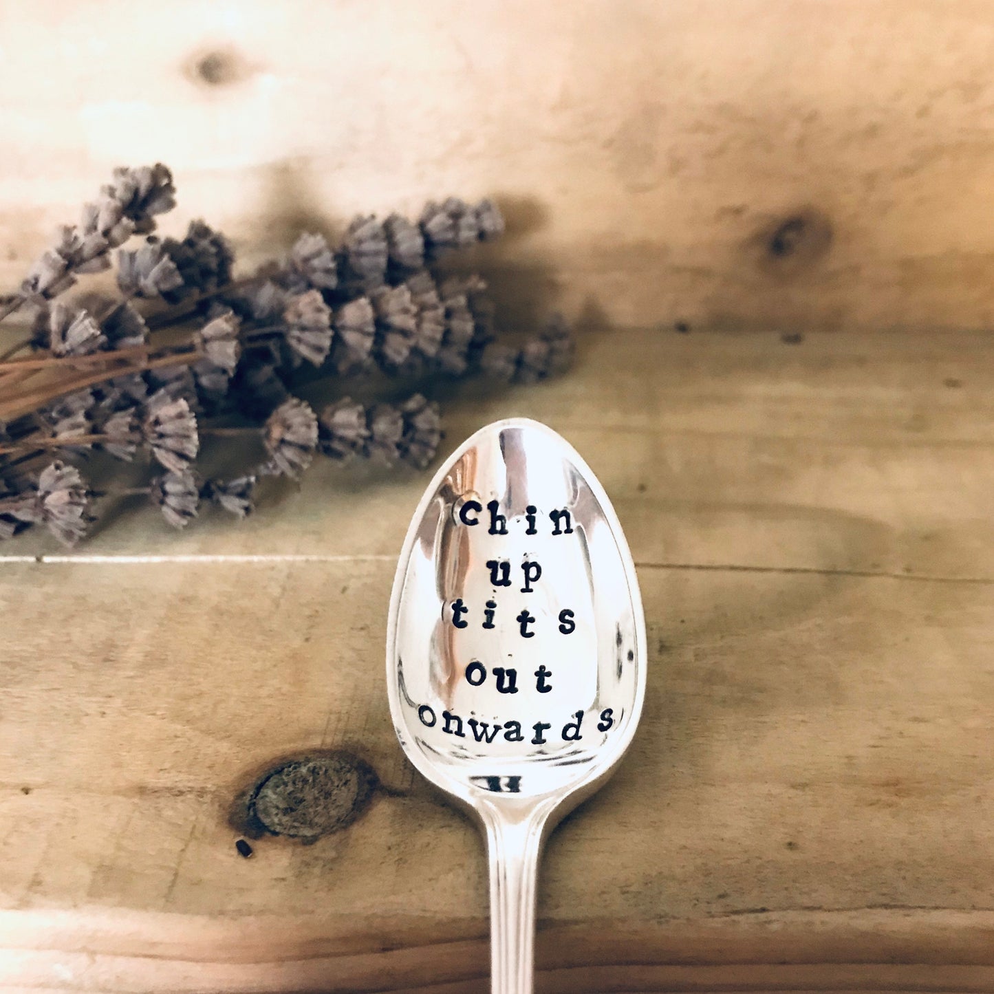 Chin up, tits out, onwards - Vintage Teaspoon