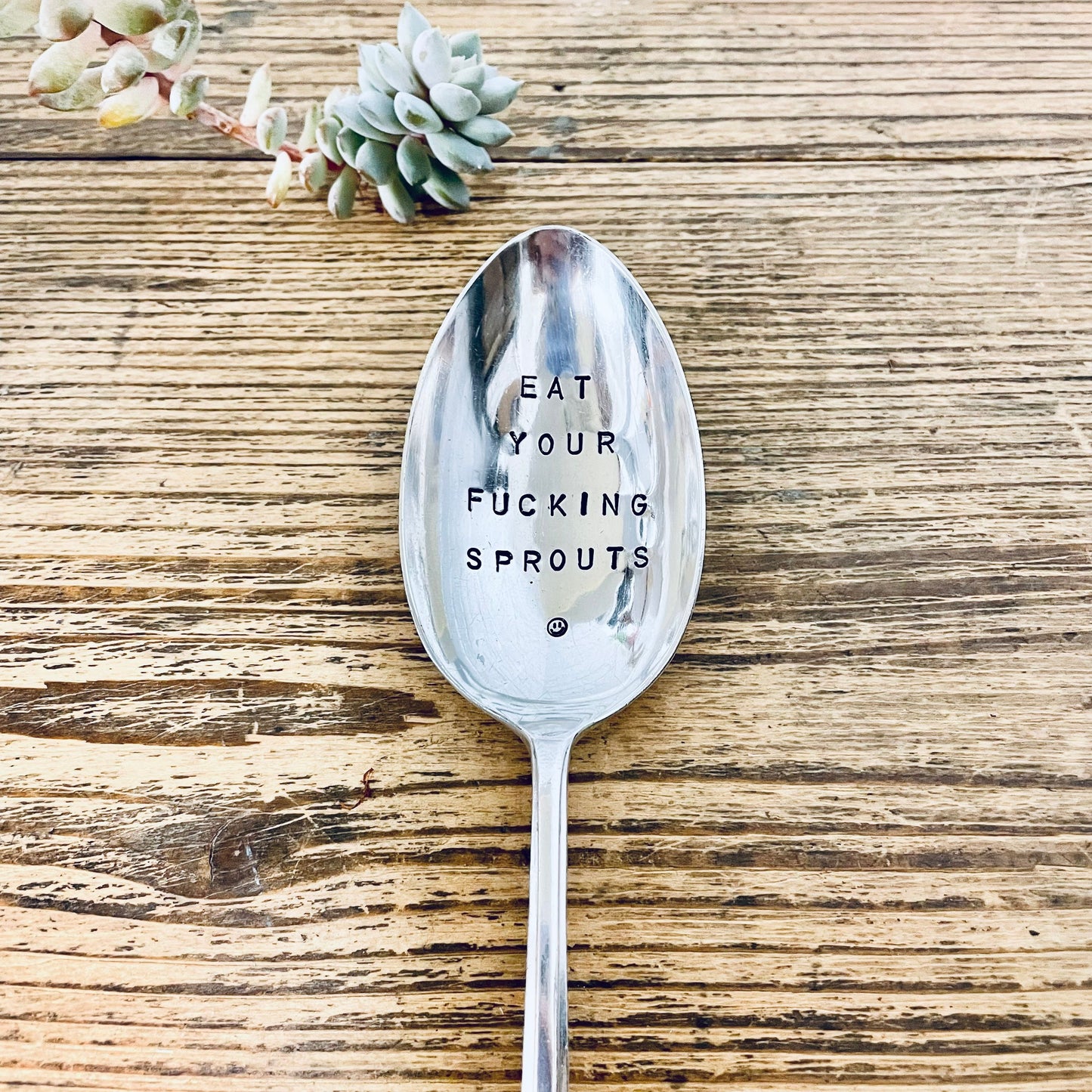 Eat Your Fucking Sprouts - Vintage Serving Spoon