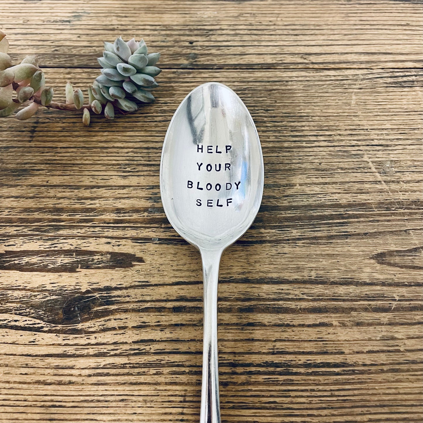 Help your Bloody Self - Vintage Serving Spoon