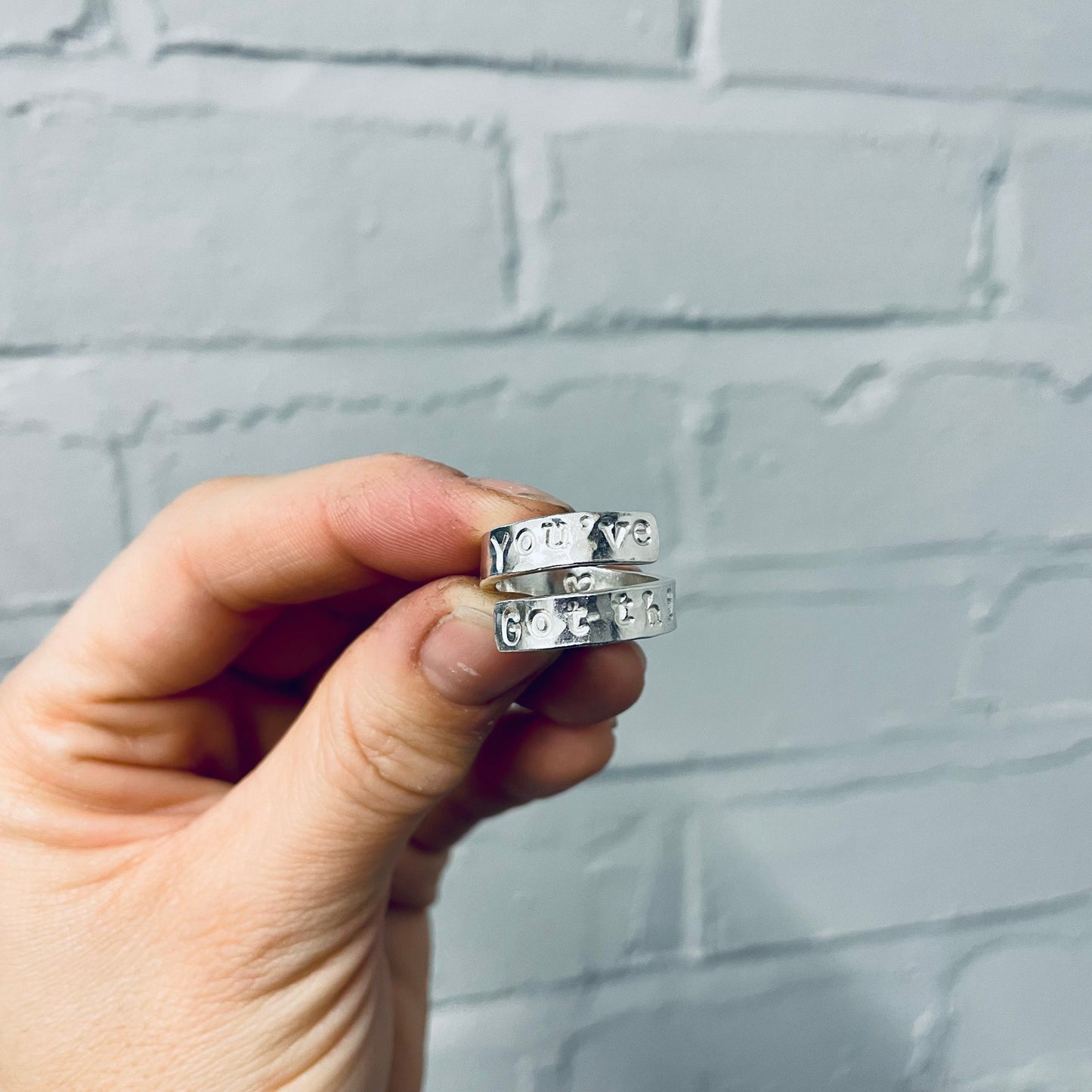 Sterling Silver Affirmation Ring
