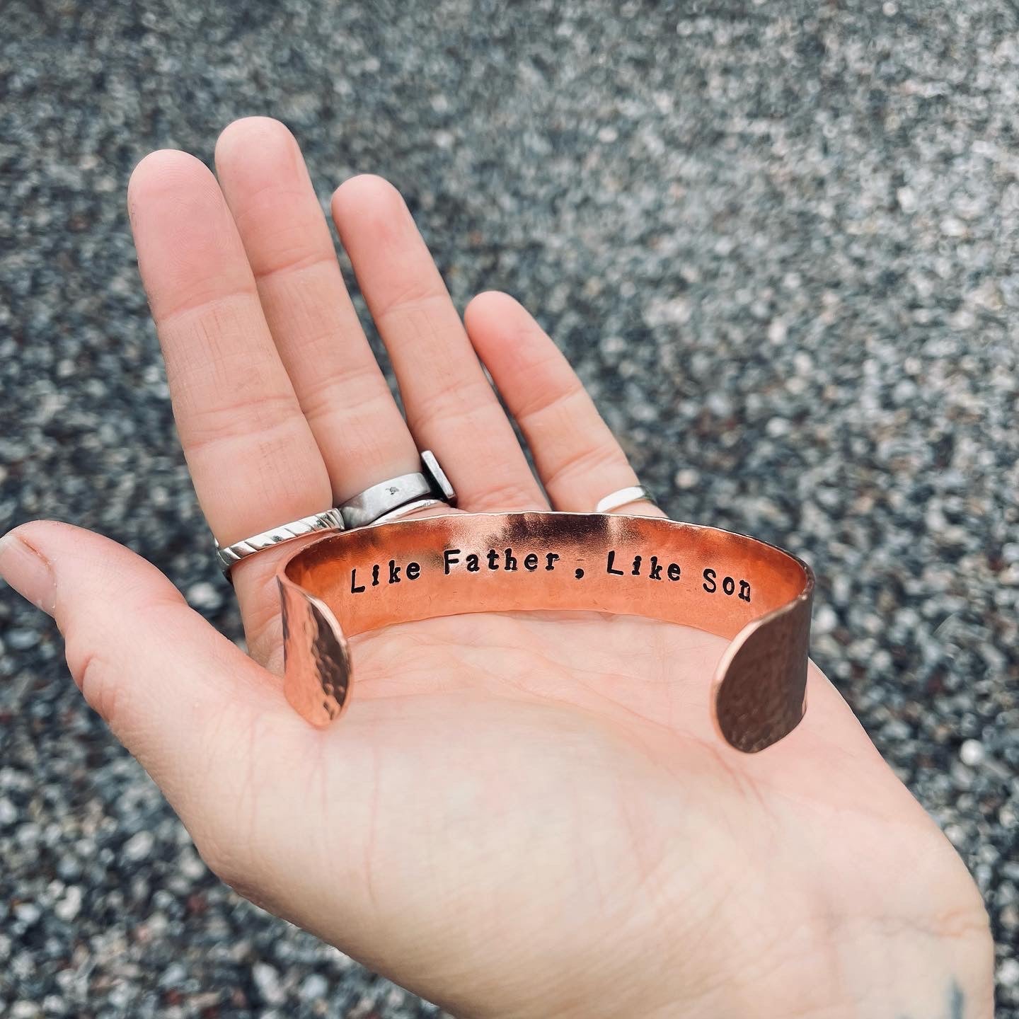 Mens Personalised Copper Cuff